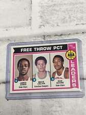 1974 Topps Basketball #210 ABA Free Throw PCT Leaders NM/MT OR BETTER Vtg Card