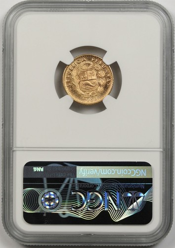 1964 Peru G10S NGC MS 67 Gold 10 Soles - Picture 2 of 4
