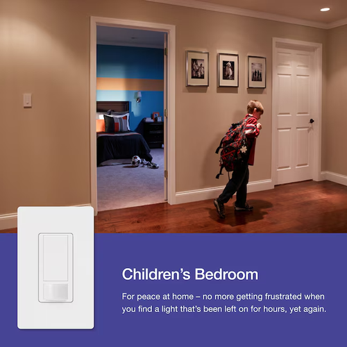 Lutron Maestro Motion Sensor Switch, 2 Amp/Single-Pole, White MS-OPS2H-WH - Picture 8 of 11