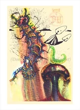 SALVADOR DALI Alice in Wonderland Rolled Canvas Print Advice From a Caterpillar