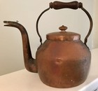 Vintage Alla Monda Large Gooseneck Spout Swiss Copper Kettle — photo 2