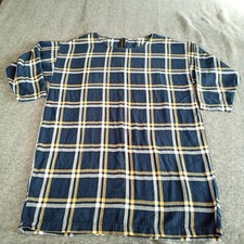 Old Navy Dress Women Small Blue Plaid Long Sleeve Causal Shirt Office Causal Day