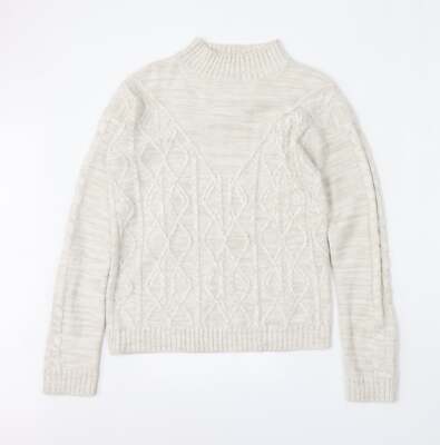 Matalan Damen Pullover Beige Rundhals Acrylmischung Größe S