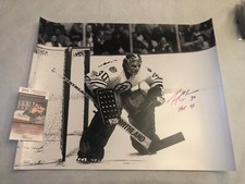 JSA GERRY CHEEVERS MASK 16x20 AUTOGRAPHED BRUINS PHOTO SIGNED AUTO 319