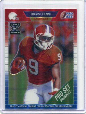 2021 Leaf Pro Set Metal Red White Blue Travis Etienne Rookie 7/10
