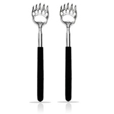 2 Pack Retractable Back Scratchers Bear Claw Extendable Itch Relief Massage Tool