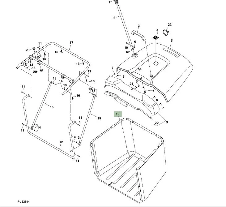Genuine John Deere Collection Bag Material 42 Inch Deck X300R 