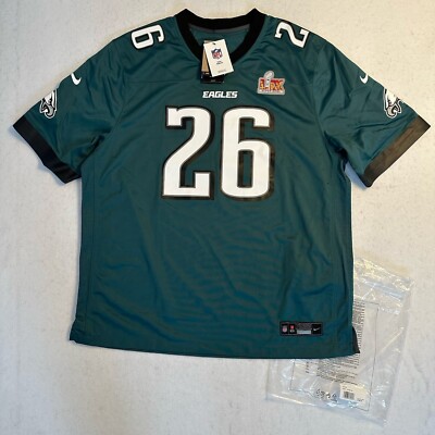 Saquon Barkley Philadelphia Eagles Nike Super Bowl 59 Patch Jersey