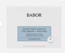 BABOR Instant Fresh and Smooth Eye Serum  Reusable Eye Patches NEW IN BOX