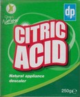DP Clean & Natural Citric Acid Natural Appliance Descaler Limescale Remover 250g