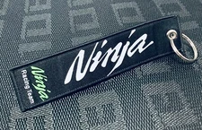 NINJA KAWASAKI RACING TEAM DOUBLE SIDE Racing Cell Holders Keychain Universal 