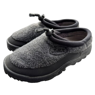 JIBS Fleece Lined Slip-On Shoes Women s EU 38 Gray Toggle Trail Sole Clogs