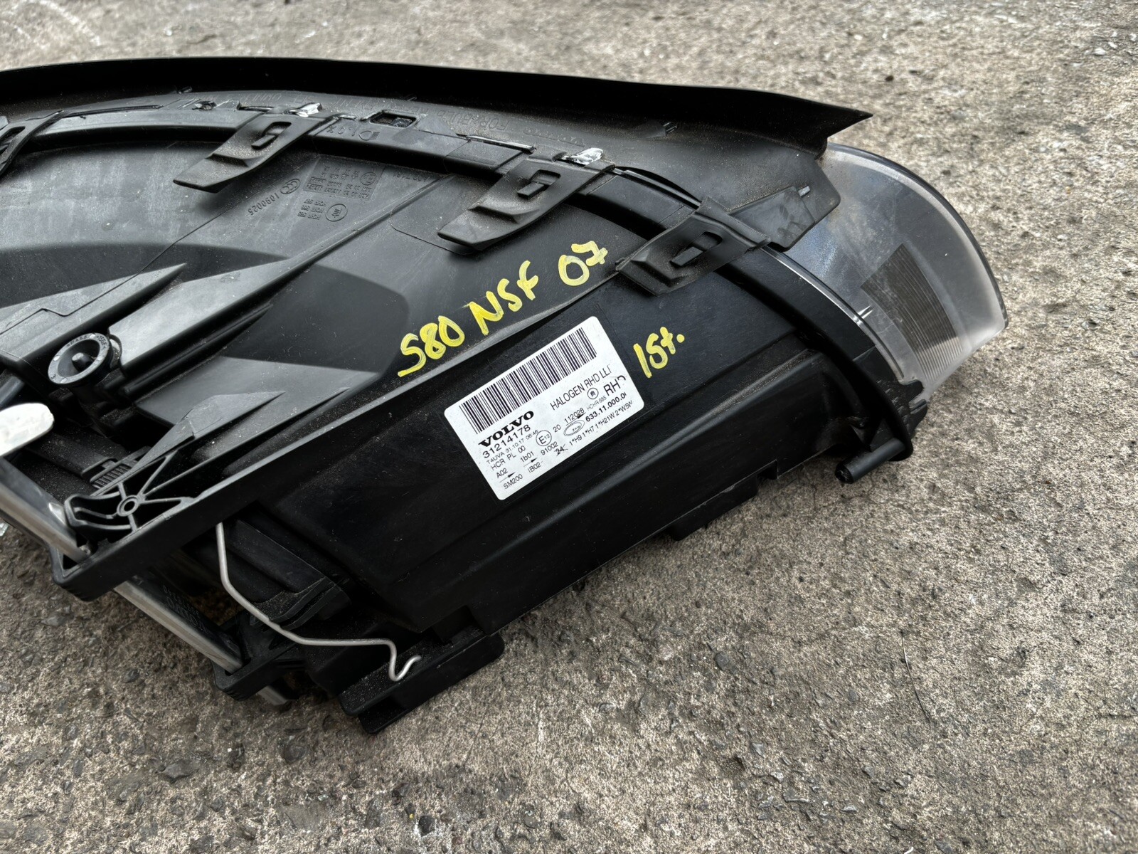 VOLVO S80 HEADLIGHT LEFT PASSENGER SIDE 31214178 for sale online 
