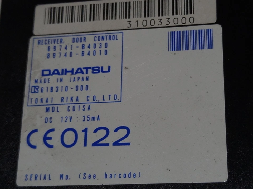 KIT ACCENSIONE CENTRALINA PER DAIHATSU Terios 2009 Serie 89560-B4030 Benzina 1.5 - Immagine 3 di 4