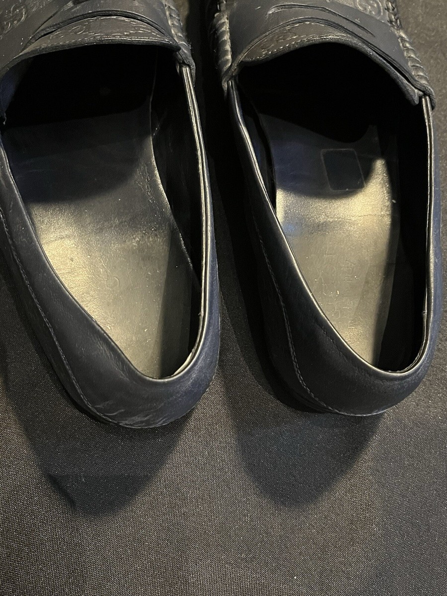 グッチ　カフス GUCCI PENNY SLIPON LOAFERS 11.5 GG EMBOSSED 12 US 372329