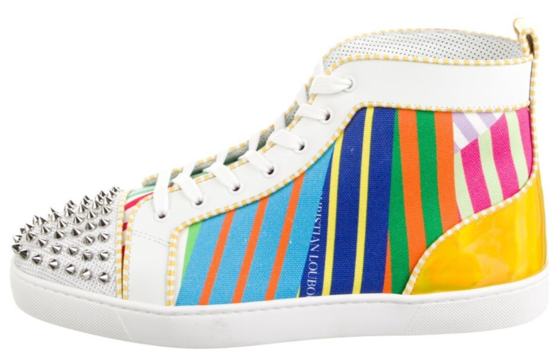 $1,295 CHRISTIAN LOUBOUTIN Lou Spike High-Top Sneakers (45.5 EU; 12.5 US)  NEW