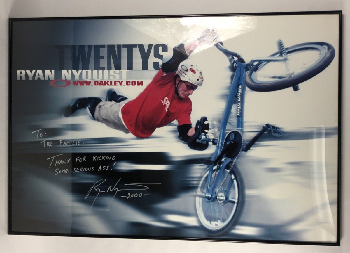 OAKLEY Ryan Nyquist TWENTYS BMX Poster Signed and Framed