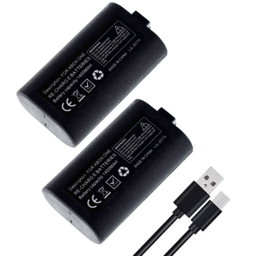 Wiederaufladbarer Akku + USB-Kabel für Xbox One Wireless Controller 1400mAh neu - Bild 15 von 30