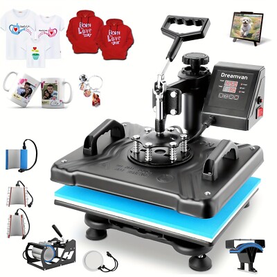 38x30cm/31x26cm Heißpresse Hitzepresse Transferpresse T-Shirt Heat Press Machine