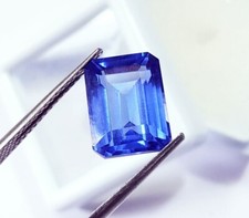 Tanzanite Naturale Smeraldo Forma 9.15 KT Certificato Loose Gemma Con Omaggio