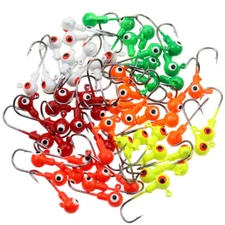 120Pcs 1/32 1/16 1/8 oz Lead Jig Head Fishing Hooks Jig Heads Crappie Lure Bait