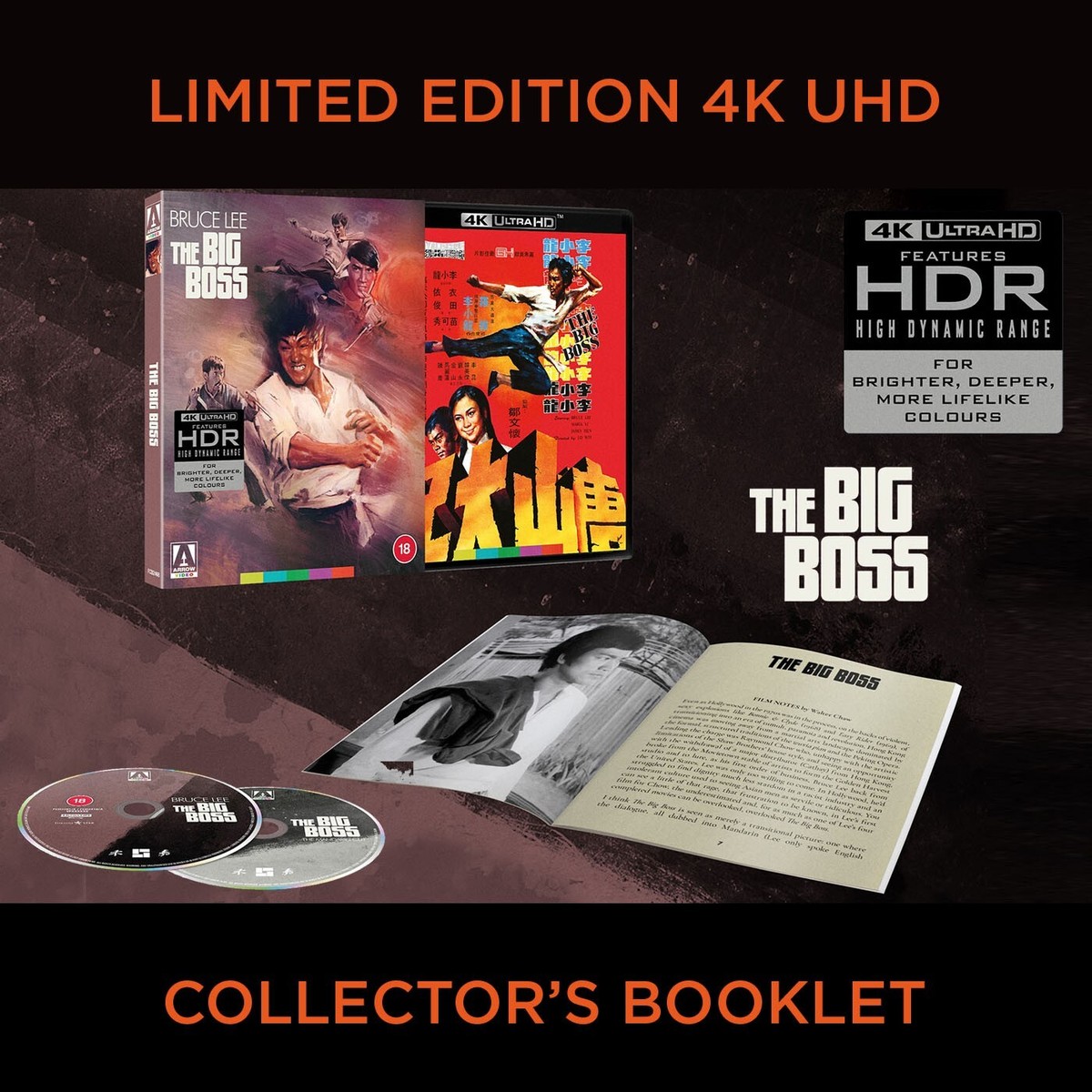 ＢＯＳＳ　Ｂｌｕ－ｒａｙ　ＢＯＸ（Ｂｌｕ－ｒａｙ　Ｄｉｓｃ） The Big Boss Mandarin Bruce Lee Return Limited UHD 4K Blu