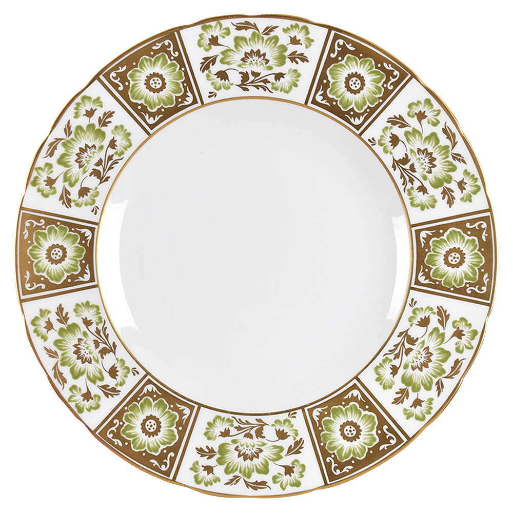 Royal Crown Derby Panel Green Dinner Plate 543272 Elegant Design