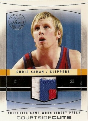 Chris Kaman 2003-04 Flair Final Edition Courtside Cuts Patches Platinum /28