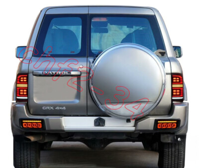 For Nissan Patrol Y61 Smoke Black LED Dynamic Signal Tail Lights