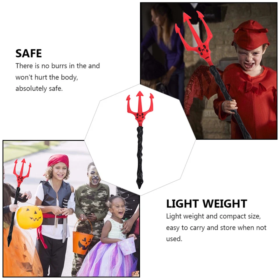 Вилка трезубец игрушка ролевая игра трезубец игрушка пластиковый дьявол вилы - Изображение 4 из 4