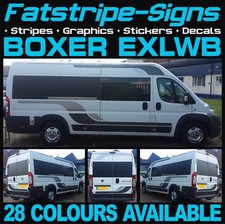 passend für PEUGEOT BOXER L4 EXLWB WOHNMOBIL GRAFIK AUFKLEBER STREIFEN CAMPER VAN