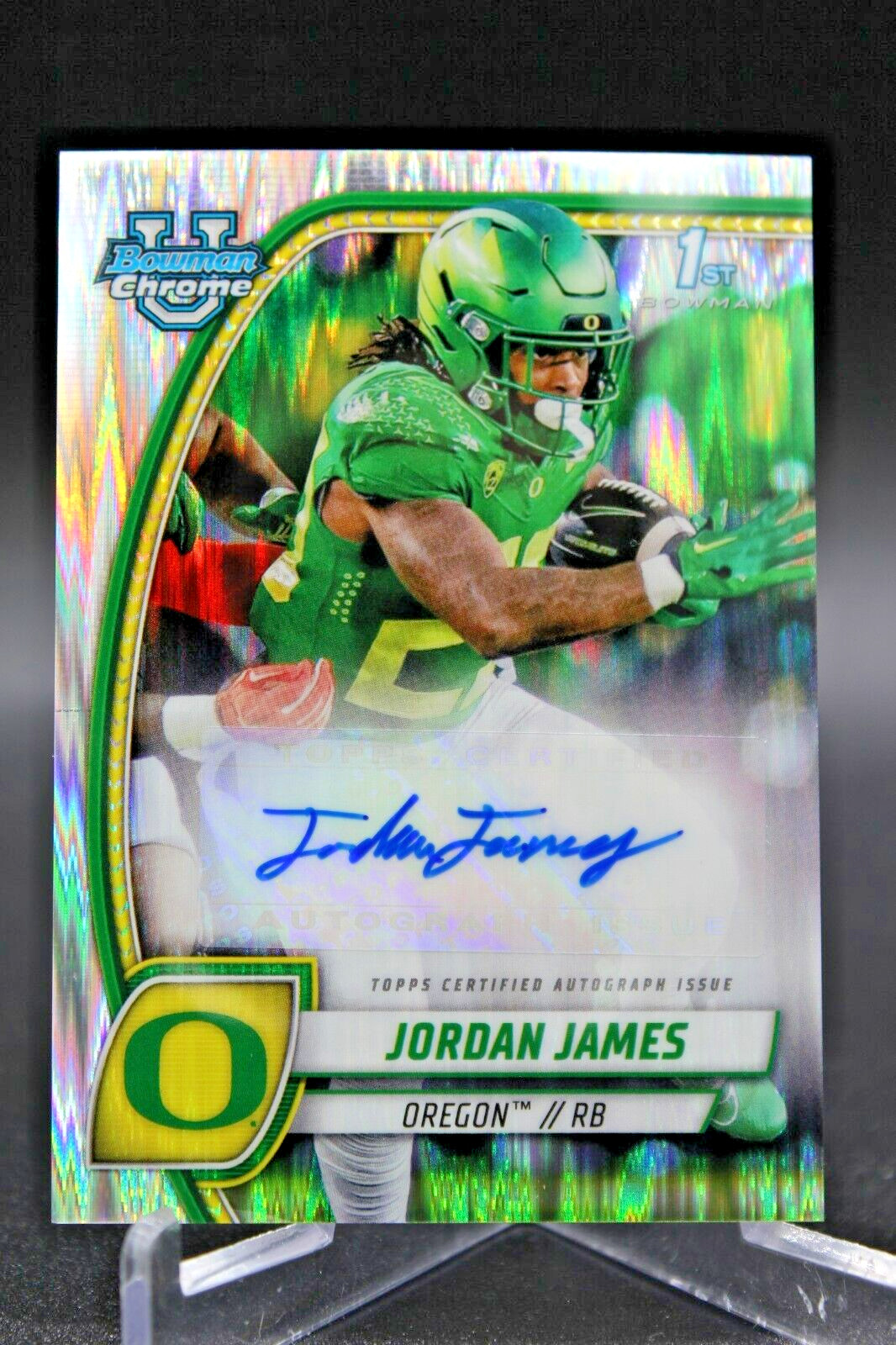 Jordan James - 2024 Bowman Chrome University - Autograph 1st - Stealth Refractor
