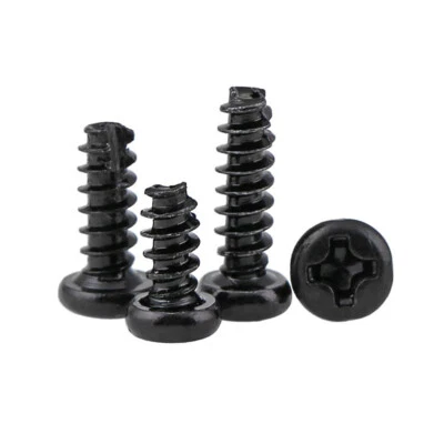 Pan Head Cutting Tail Self-Tapping Screws M2 M2.3 M2.6 M3 Black Zinc Plating