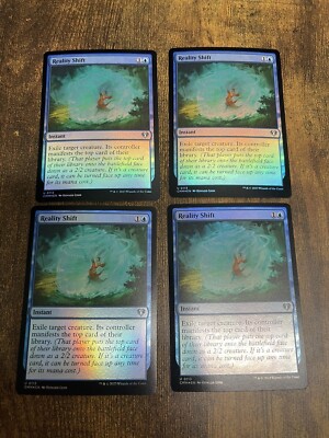 4x Reality Shift Foil Commander Masters MTG Pack Fresh
