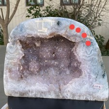 12,89LB Naturale Bellissimo Ametista Agata Cristallo Grotta Accompagnamento Cristallo Pezzo