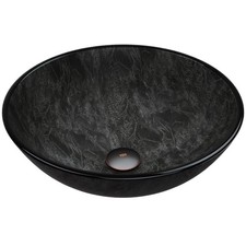 Vigo VG07051 Grey 16-1/2" Glass Bathroom Vessel Sink