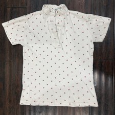 VTG The Eagle  s Eye Strawberry Girl  s Shirt Sz L Top Buttons Mandarin Collar