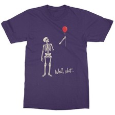 Well Skeleton Balloon Halloween Graphic Unisex T-Shirt