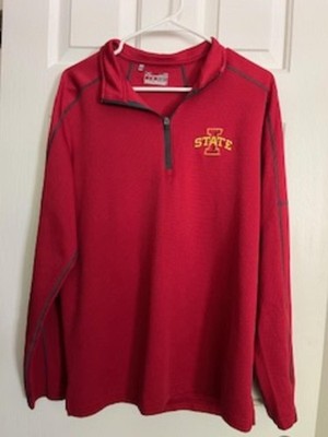 Under Armour Iowa State Cyclones Red 1/4 Zip Pullover Sweater Large Loose Fit