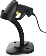 1D USB Barcode Scanner with Intelligent Stand Wired, BCST-33