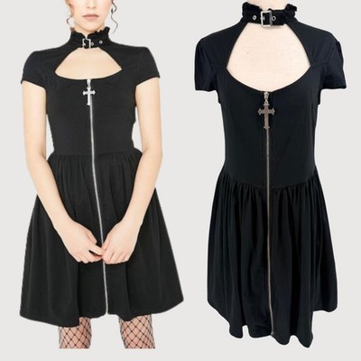 Killstar Lucinda Gothic Skater Dress M