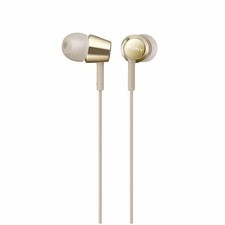 SONY MDR-EX155 Closed Dynamic In-Ear Headphones Gold from Japan NEW