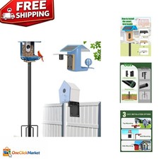 Bird Feeder Pole, 109 Inch Heavy Duty Bird House Pole Kit for Outdoors, with ...