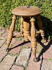 Antique Victorian BALL & CLAW FOOT Glass Ball PIANO Stool PARTS / REPAIR PROJECT