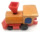 VTG 1970s Mattel Wood Toy Train Wind Up Motor Works Korea Little People
