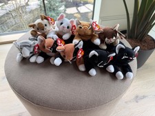 TY Beanie Babies Cat Lot - 9 Plush Cats w/Tags - Adorable Mixed Collection 