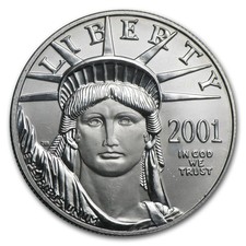 2001 1 oz American Platinum Eagle BU 2000.50 per troy oz