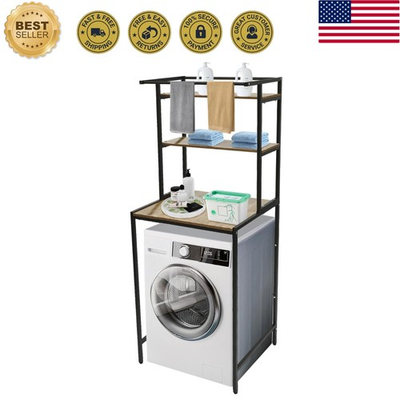 #ad 3 Tier Over The Washer and Dryer Storage Shelf Heavy Duty Metal Shelving Uni... $197.99