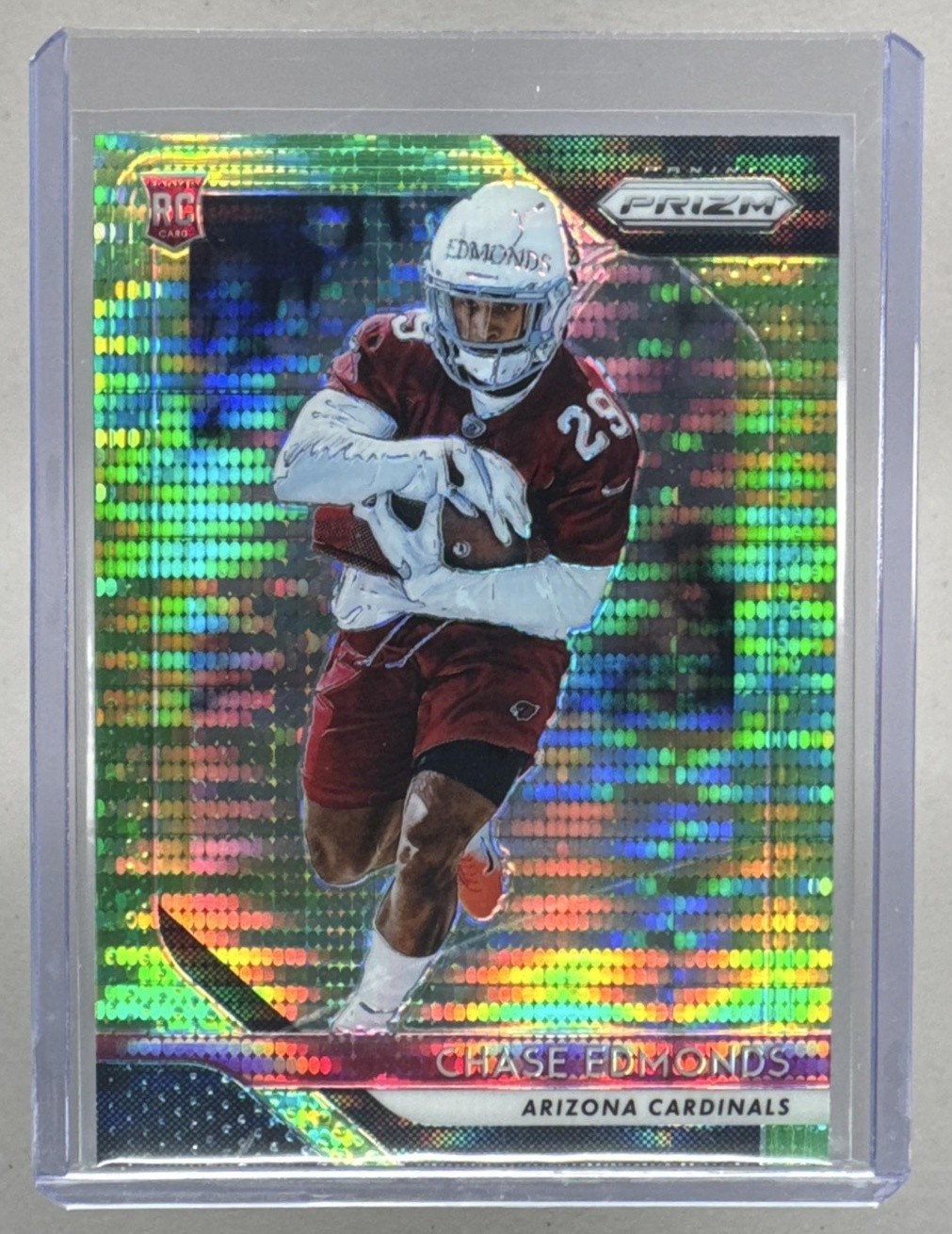 Chase Edmonds Panini Prizm #276 Neon Green Pulsar