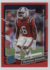 2023 Panini Clearly Donruss Rated Rookie Red 8/49 Christian Gonzalez #98 0xi8